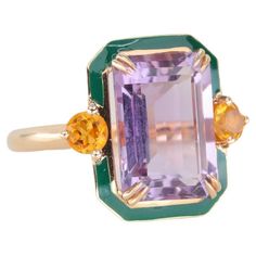 Amethyst And Citrine, Generation Z, Gold Cocktail Ring, Gold Cocktail, Pink Zebra, Citrine Ring, Art Deco Style, Ring Collections, Looks Vintage