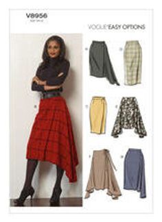 a women's skirt and pants sewing pattern