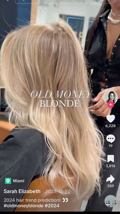 Blonde Hair Inspiration For Fall, Blonde Hair Inspiration Short, Cold Blonde Hair, Lived In Bright Blonde, Balayage Hair Brunette, Blonde Hair Fall, Blonde 2024, Old Money Blonde, October Hair