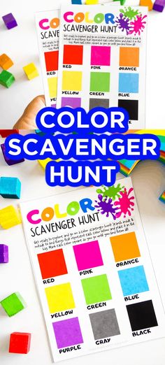 color scavenger hunt for kids to use in their homes and classroom activities, such as learning colors