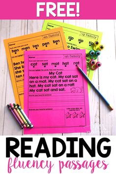 reading flueny passagess for kids to use with their own writing practice materials