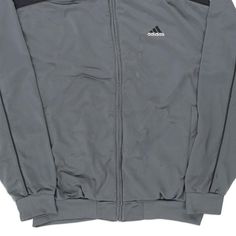 Description:Vintage grey Adidas track jacket, fits large.GENDER: mens CONDITION: good - stains on front and sleeves.STYLE: track jacketERA: 1990sCOLOUR: greyFABRIC: polyester Urban Gray Track Jacket For Streetwear, Gray Track Jacket For Streetwear In Fall, Gray Track Jacket For Fall Streetwear, Gray Sportswear Track Jacket For Fall, Gray Athleisure Track Jacket For Streetwear, Gray Long Sleeve Sportswear Track Jacket, Adidas Track Jacket, Sleeves Style, Jacket Fits