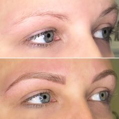 Microblading Shapes, Eyebrow Ideas, Eyebrow Goals, Brow Transformation, Microbladed Brows, Combo Brows