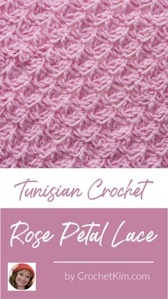 the textured crochet rose petal lace is shown in pink