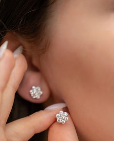 Introducing our Moissanite Diamond Flower Earrings - a perfect blend of floral charm and quality craftsmanship. These beautiful stud earrings, featuring VVS1 quality moissanites, bring timeless elegance to your collection. Ideal as a gift for her, they make exceptional anniversary gifts, birthday gifts, or gifts for mom. Perfect for weddings, these floral earrings add a touch of sophistication to any occasion. Experience the brilliance of moissanite and the elegance of diamond earrings with thes Diamond Flower Earrings, Beautiful Stud Earrings, Flower Stud Earrings, Moissanite Earrings, Flower Stud, Diamond Flower, Gifts Birthday, Flower Earrings Studs, Flower Studs