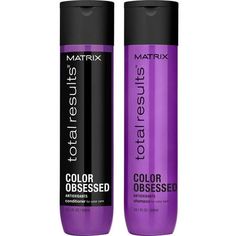 For color-treated hair that protects against fading and extends the life of color vibrancy. Cleanses and conditions hair, keeps color vibrant, provides fade protection, refreshes root lift and extends the life of color vibrancy. Size: Shampoo and Conditioner set. Redken Purple Shampoo, Matrix Hair Color, Purple Shampoo For Blondes, Porous Hair, Matrix Total Results, Shampoo For Gray Hair, Matrix Hair, Purple Shampoo And Conditioner, Matrix Color