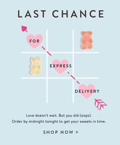 a poster with the words last chance for express delivery