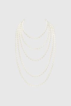 Exclusive Double Strand Long Necklace | Pearl White-2pcs | 5 Elegant Long Pearl Chain Necklace For Party, Elegant Multi-strand Pearl Necklace For Evening, Classic Multi-strand Pearl Necklace For Party, Elegant Pearl White Backdrop Necklace For Party, Pearl Chain Long Necklace For Formal Occasions, Formal Long Pearl Necklace With Pearl Chain, Elegant Pearl Backdrop Necklace For Formal Occasions, Elegant Long Necklace For Formal Occasions, Classic Long Necklace For Formal Occasions