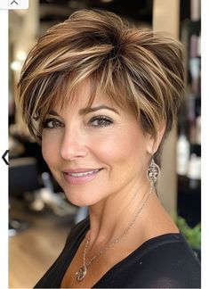 Short Hair And Color Ideas, Shaggy Short Hair Fine, Highlights For Pixie Haircut, Haircuts For Older Women With Fine Hair, Short Bob Pixie Haircut, Short Pixie Haircuts For Women Over 50, Hair Colors For Women Over 50, Pixie Bobs For Fine Hair, "bixie" Haircut Fine Hair