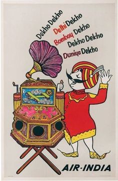 an advertisement for the air india television program, delhi dehlo dakno delko