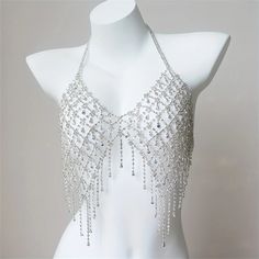 Sexy Sparkling Mesh Crystal Bra Chain Jewelry Women's Fashion Luxury Ball Party Rhinestone Bra Chain Jewelry Body Jewelry Item Type: Body Jewelry Material: Rhinestone Style: Cute/Romantic Body Jewelry Type: Retainers & Hide-it Jewelry Choice: yes