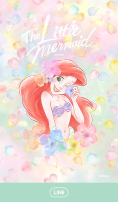 the little mermaid movie poster with an image of ariel from disney's little mermaid