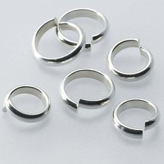 Sterling Silver Half-Round Wire Jump Rings Dremel Engraving, Making Rings, Jump Ring Jewelry, Aluminum Jewelry, Makeup Deals, Wire Rings, Round Rings, Latest Jewellery, White Jewelry