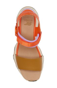 Embark on your next outdoor adventure in this sandal sporting a scalloped sole, supportive footbed and a unique modular design. 2 1/2" heel; 1 1/4" platform (size 8.5) Adjustable ankle strap with hook-and-loop closure Leather and textile upper/synthetic and textile lining/rubber sole Imported Summer Sport Sandals With Ankle Strap For Outdoor Activities, Summer Footbed Sandals With Arch Support And Ankle Strap, Sport Sandals With Ankle Strap For Summer, Casual Double Strap Wedge Sandals With Heel Strap, Casual Wedge Sandals With Double Strap, Synthetic Slingback Sport Sandals For Outdoor, Ankle Strap Sandals For Outdoor Activities In Spring, Spring Ankle Strap Sandals For Outdoor Activities, Spring Sandals For Outdoor Activities With Ankle Strap