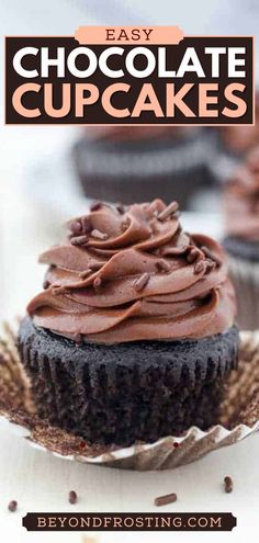 Easy Chocolate Cupcakes, valentine's day treats, chocolate desserts, valentine's day recipes, date night ideas at home Easy Chocolate Cupcakes, Easy Chocolate Cupcake Recipe, Date Night Ideas At Home, Homemade Chocolate Cupcakes, Chocolate Cupcakes Recipe, Moist Chocolate Cupcakes, Homemade Cupcake Recipes, Super Moist Chocolate Cake, Fluffy Top