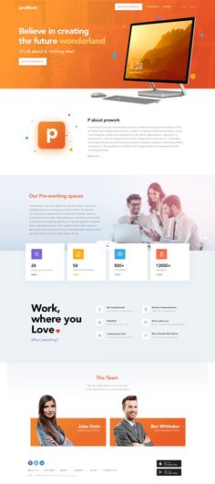 the landing page for an app that is designed to look like it has many different colors and