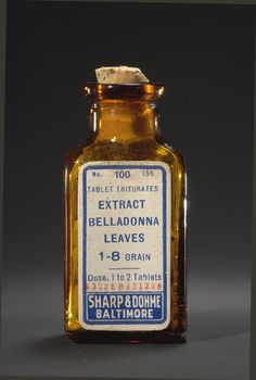 an old fashioned medicine bottle with label on it