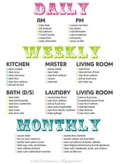 the daily planner is filled with important things to do in each month, including laundry