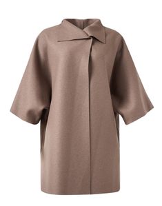 taupe-wool-coat_product.jpeg Dress With Tall Boots, Harris Wharf London, Wool Wrap, Tall Boots, Wool Coat, Stay Warm, Cold Weather, Length Sleeve, Sleeve Length