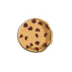 a chocolate chip cookie on a white background