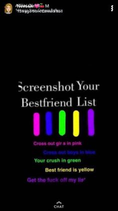 the text reads,'screenshot your best friend list cross out girl in pink