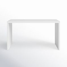 an empty white table on a plain surface with no one at the top or bottom