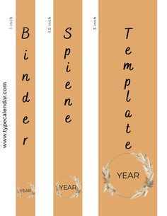 three vertical banners with the words year and year written on them