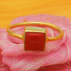 Solid Gold Jewelry Ring studded with Coral Gemstone, Handmade Ring with beautiful April Birthstone, available in 9k, 14k, 18k & 22k Gold, Jewelry stamped with its purity, fashion jewelry Valentine Gift For Women, can be customized as per your style SKU : R154 Weight : 2.62 grams Metal : Solid Gold Gemstone : Coral Stone Color : Red Stone Size : 7x7 mm Square Cabochon All Ring Sizes Available If you Want to make any changes with this Design & Gemstone or want to create something of your own then Rectangular Ruby Ring In Gold, Gold Rectangular Ruby Ring Gift, Rectangular Gold Ruby Ring As Gift, Rectangular Gold Ruby Ring For Gift, Elegant Gold Ruby Ring With Rectangular Shape, Elegant Rectangular Gold Ruby Ring, Gold Rectangular Ruby Ring, Rectangular Yellow Gold Birthstone Ring For Gift, Rectangular Ruby Ring With Gold Setting