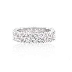 Diana Paved CZ Cluster Eternity 6ct Cubic Zirconia Band Ring This stackable style is created with clear cubic zirconia cluster on silvertone rhodium plated. Regardless of occasion, this sparkling eternity band is a beautiful ring for everyday wear. Item: BSJ-BR108320CR01 Plating Color: Silvertone Rhodium Base Metal: Lead Free Alloy (Brass) Gemstone Grade: AAAAA Cubic Zirconia Gemstone Cut Grade: Ideal Gemstone Color: Clear Total Carat Weight (appx): 6ct Stone Cut: Round Stone Size: 1.8mm Face He Monterey Park, Promise Band, Beautiful Ring, Eternity Band, Stone Cuts, Eternity Bands, Base Metal, Gemstone Colors, Band Ring