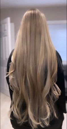 Long Thick Blonde Hair Natural, Blonde Waist Length Hair, Waist Length Hair Blonde, Long Healthy Hair Aesthetic Blonde, Light Champagne Blonde Hair, Long Sandy Blonde Hair, Waist Length Blonde Hair, Long Healthy Blonde Hair, Long Blonde Hair Natural