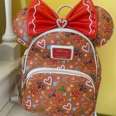 The Cutest Matching Disney Christmas Loungefly Backpack And Mouse Ears! This Set Will Be Sure To Get Lots Of Compliments While Strolling Down Main Street Usa The Backpack Is In Great Condition, The Ears Have A Few Small Imperfections, But Still In Great Shape And Not Very Noticeable. Smoke Free Home And Only Used For One Trip! Loungefly Purse, Disney Bags Backpacks, Loungefly Backpack, Disney Bags, Main Street Usa, Loungefly Bag, Disney Bag, Disney Christmas, Christmas Gingerbread