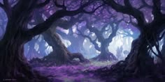 an image of a fantasy forest with trees