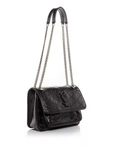 Saint Laurent - Niki Small Quilted Leather Crossbody Ysl Niki Bag, Saint Laurent Niki Bag, Saint Laurent Hobo Bag, Ysl Shoulder Bag Black, Saint Laurent Bag. Cheap, Leather Handbags Crossbody, Quilted Leather, Small Quilts, Leather Crossbody