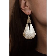 -18k gold plated rounded triangle shape earrings with hinged cutout. Also available in rhodium plating -Measures approximately 2.75" -Handmade in Brazil Stocking Fillers For Her, Cutout Design, Forever Jewelry, Jewelry Ring Box, Modern Earrings, Gold Drop Earrings, Triangle Shape, Watch Necklace, Leather Earrings