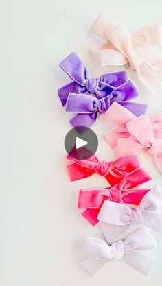 the video shows how to make hair bows