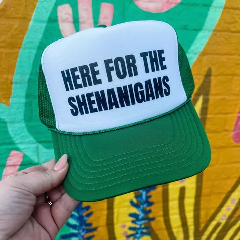 Introduce Here for the Shenanigans Trucker Cap to your summer wardrobe. This snap back trucker hat features a stylish mesh backing, perfect for beach trips or concerts. Stay cool and look cute while sipping on your favorite drink!. A must-have for any fashion-forward individual! snap back trucker style stylish mesh backing adjustable Funny Trucker Hat, Hat Bar, Money Honey, Custom Trucker Hats, Three Musketeers, Pink Pineapple, Funny Hats, Girls Getaway, Heat Press Vinyl