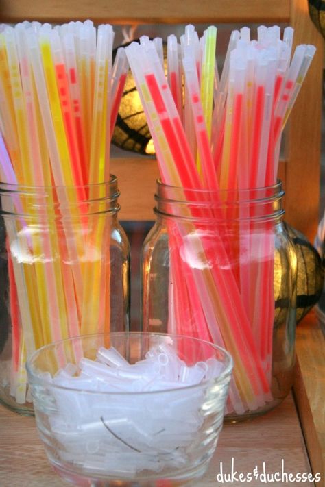 glow sticks for backyard movie night Birthday Party At Hotel Ideas, Outdoor Dance Party Birthday, Extra Seating For Party, Movie Night Party Decorations Diy, Birthday Party Movie Night Outside, Diy Backyard Movie Night Seating, Fall Outdoor Movie Night Party, Cheap Backyard Party Ideas, Movie Outside Party