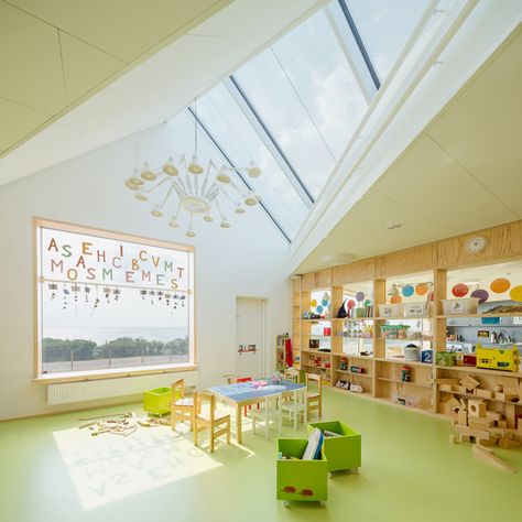 dorte mandrup arkitekter raa day care center sweden designboom Kindergarten Interior, Preschool Designs, Daycare Design, Kindergarten Design, School Interior, Daycare Center, Playground Design, Education Architecture, Nursery School