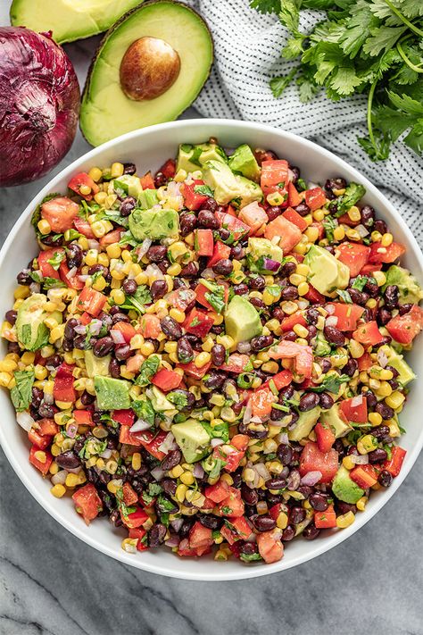 Recipe With Corn, Black Bean And Corn Salad, Bean And Corn Salad, Black Bean Salad Recipe, Black Bean And Corn, Bean Salad Recipe, Black Bean Corn, Black Beans Corn, Special Meals