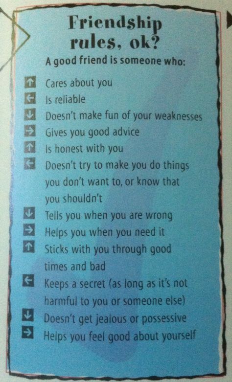 Rules For Friendship, Qualities Of A Good Friend List, Friendship Rules List, Friendship Standards, Friendship Rules, Friendship Tips, Family Therapy Activities, Friendship Advice, Youth Group Lessons