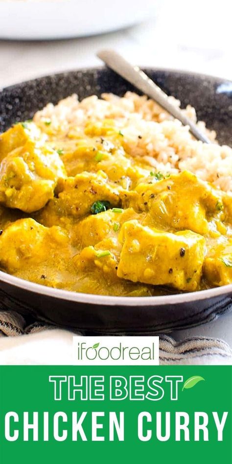 Chicken With Curry Sauce, Curry Chicken And Rice Recipes Easy, Chicken Rice Curry, Curry Chicken Easy, Chicken Curry And Rice Recipe, Easy Curry Chicken Recipes Simple, Curry Over Rice, Recipes That Use Curry Powder, Curry With Curry Powder