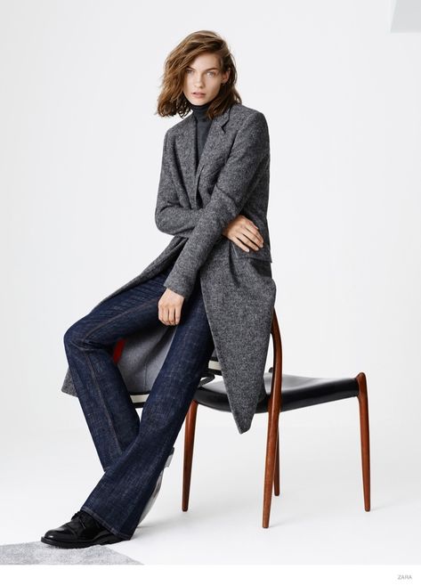 Karolin Wolter + Caroline Brasch Nielsen Sport Zara Fall/Winter 2014 Essentials Zara Lookbook, Effortless Fall Outfits, Cold Weather Dresses, Zara Fall, Zara Looks, Fashion Gone Rouge, Outfit Zara, Mode Zara, Fall Lookbook