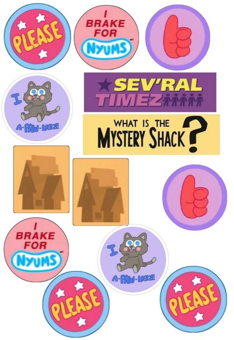 Gravity Falls Printables, Gravity Falls Decor, Gravity Falls Crafts, Gravity Falls Poster, Steven Universe Stickers, Gravity Falls Journal, Fall Anime, Mystery Shack, Fall Birthday Parties