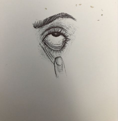 Actually proud of myself for drawing this with a ballpoint black pen without the use of a pencil. I used my own eye as a reference :D. Pulling Down Eyelid Drawing, Finger Pulling Eye Down Drawing, Eye Pulled Down Reference, Eye Being Pulled Down Drawing, Eye Roll Drawing Reference, Eye Being Pulled Down Reference, Hand Pulling Eye Down Drawing, Hand Coming Out Of Eye, Weird Eye Drawing