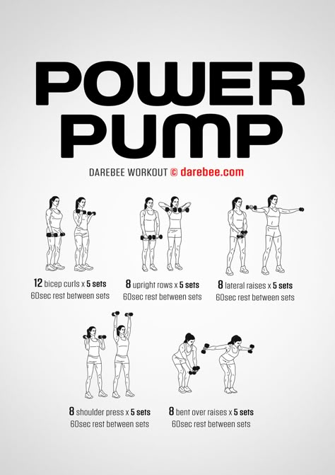 Pump Workout, Power Pump, Kickboxing Workout, Hiit Training, Home Workouts, Dumbbell Workout, Physical Activity, Workout Guide, Morning Workout