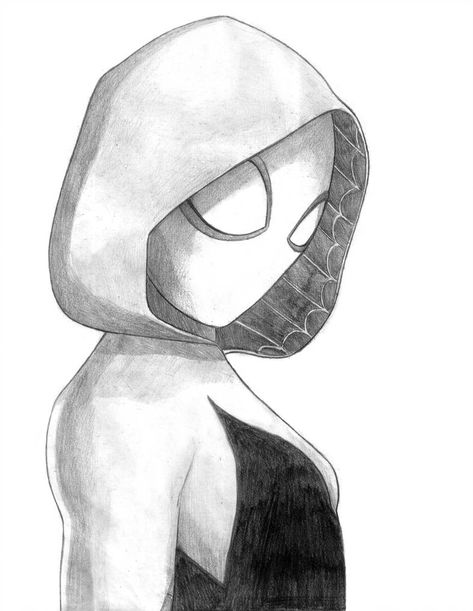 Spider-Gwen (Spider-Man Into the Spider-Verse) by SoulStryder210 Eye Of Creation, Gwen Spiderverse Drawing, Gwen Spiderman Drawing, Avengers Drawings Sketches, Marvel Drawings Sketches, Spidergwen Drawing, Spiderman Drawing Ideas, Spiderverse Sketch, Spiderverse Drawing