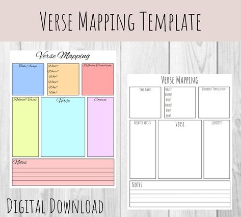 Verse Mapping Printable, Verse Mapping Template Free, Bible Verse Mapping Template, Bible Reading Journal Template, Scripture Study Journal Templates, Verse Mapping Template, Verse Mapping Scriptures, Bible Verse Mapping, Prayer Binder Ideas