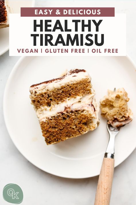 Healthy Vegan Tiramisu, Vegan Tiramisu Recipe, Tiramisu Easy, Homemade Ladyfingers, Tiramisu Vegan, Okonomi Kitchen, Gluten Free Tiramisu, Vegan Tiramisu, Oil Free Vegan Recipes