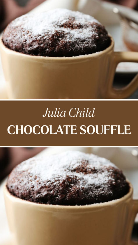 Julia Child Chocolate Souffle French Chocolate Souffle, Chocolate Souffle For Two, Dark Chocolate Souffle, Dessert Souffle Recipes, Julia Child Dessert Recipes, Souflee Recipes Dessert, Suffle Recipe Chocolate, Vanilla Souffle Recipes, Chocolate Souffle Recipe