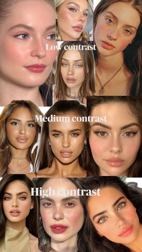 low contrast face, medium contrast face and high contrast face Low Contrast Face, High Contrast Face, Contrast Makeup, Media Makeup, Edgy Makeup, Cute Makeup Looks, Makeup Looks Tutorial, Makeup Pictures, Asian Makeup